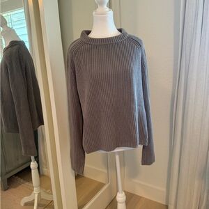 Quince Women's Ribbed Crew Neck Sweater in Taupe